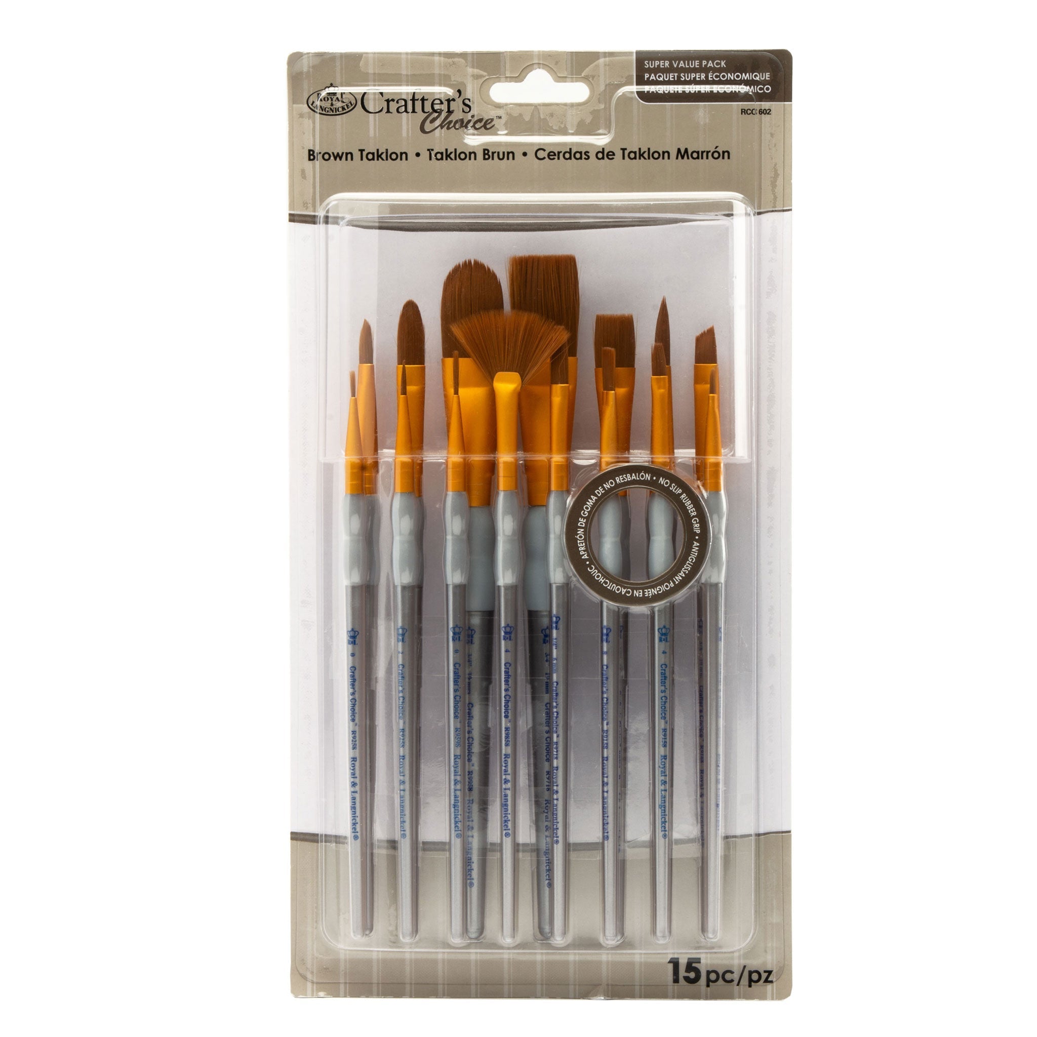 Juego Pinceles Royal Brush Crafter's Choice Pelo Marta | Pelo Animal Natural, Tamaño L
