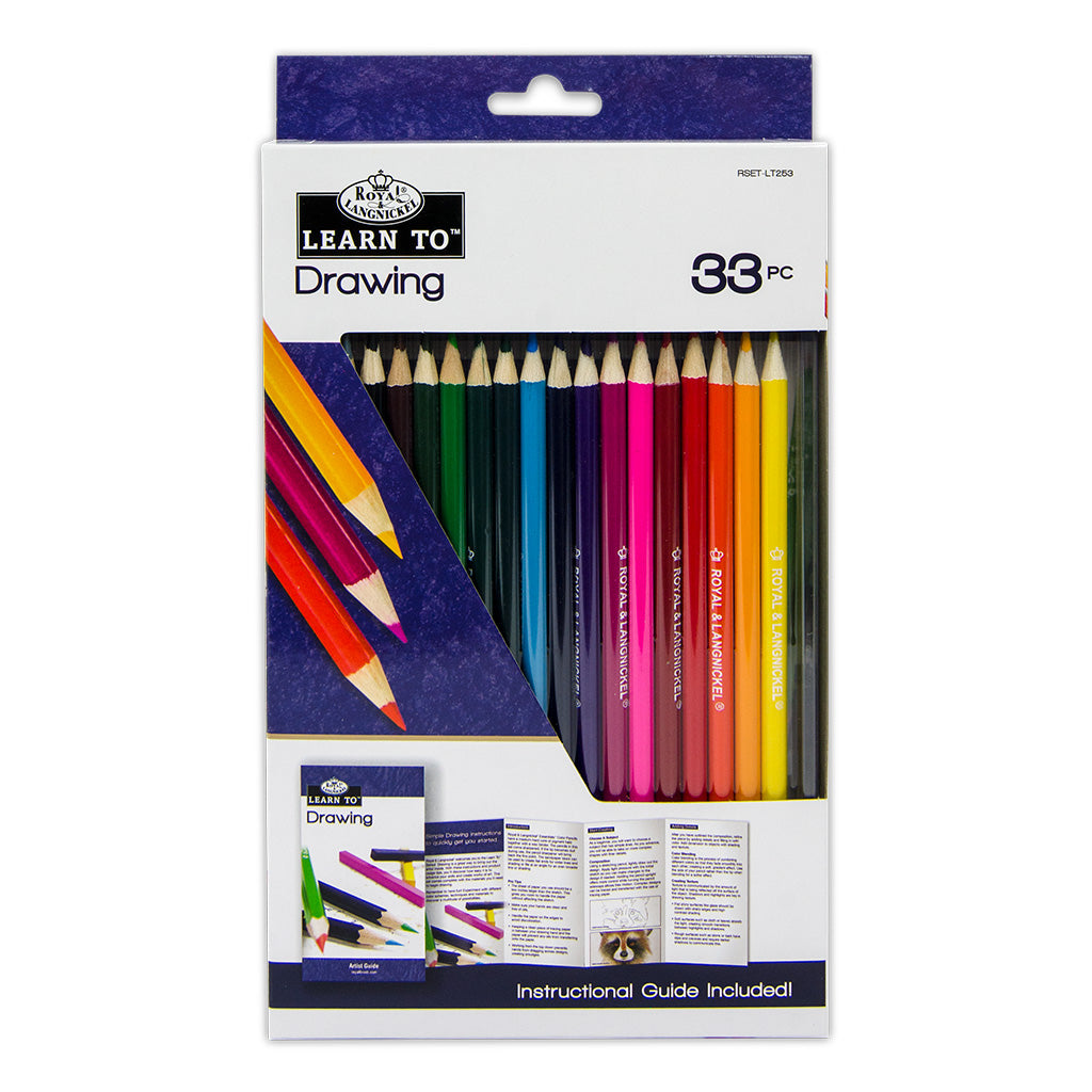 RSET-LT253 | Learn To™ 33pc Drawing Art Set – Royal Brush Mfg (UK) Ltd
